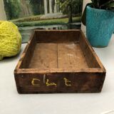 Old wooden box of industrial workshop