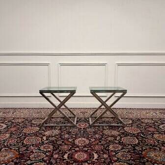 2x Eichholtz side table Criss Cross