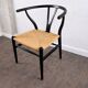 Oak lacquered chair with cord, model CH-24 "Wishbone" by Hans J. Wegner for Carl Hansen & Søn, Denmark, 1960