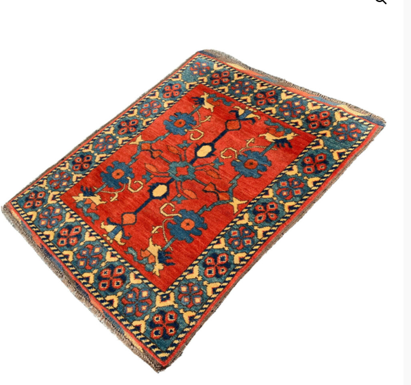 Vintage Afghan carpet 110x88cm