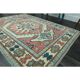 1970s Vintage Turkish Oushak Handmade Wool Cotton Pink Area Rug 162x226