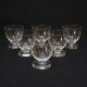 6 Cracked Engraved Crystal Liqueur/Digestif Glasses