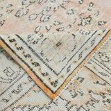 6x9 Turkish Apricot Oriental Vintage Rug, 180x289Cm