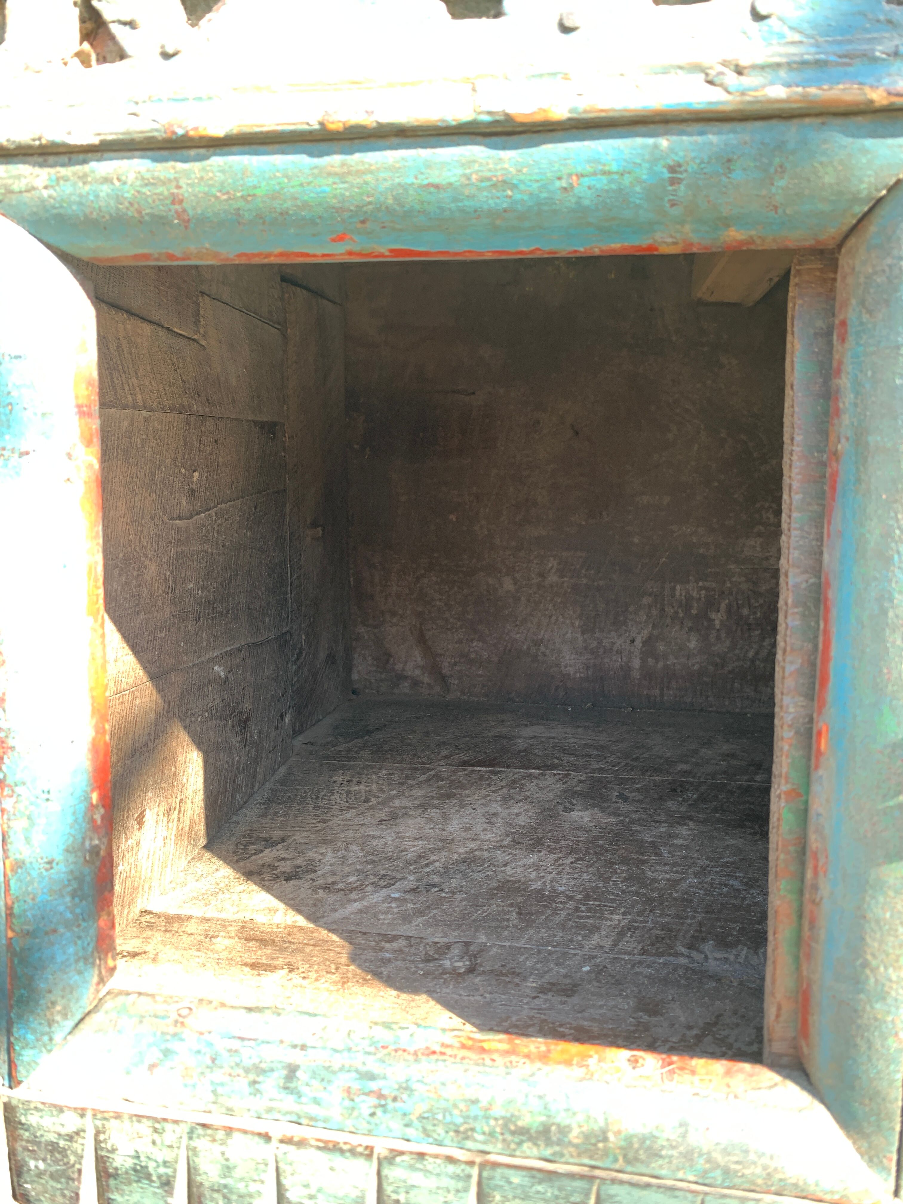 Ancient Indian furniture Damchiya blue