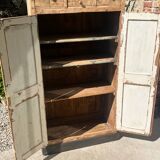 Beautiful piece of furniture with 8 drawers/2 doors in raw wood.