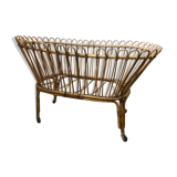 Vintage rattan cradle