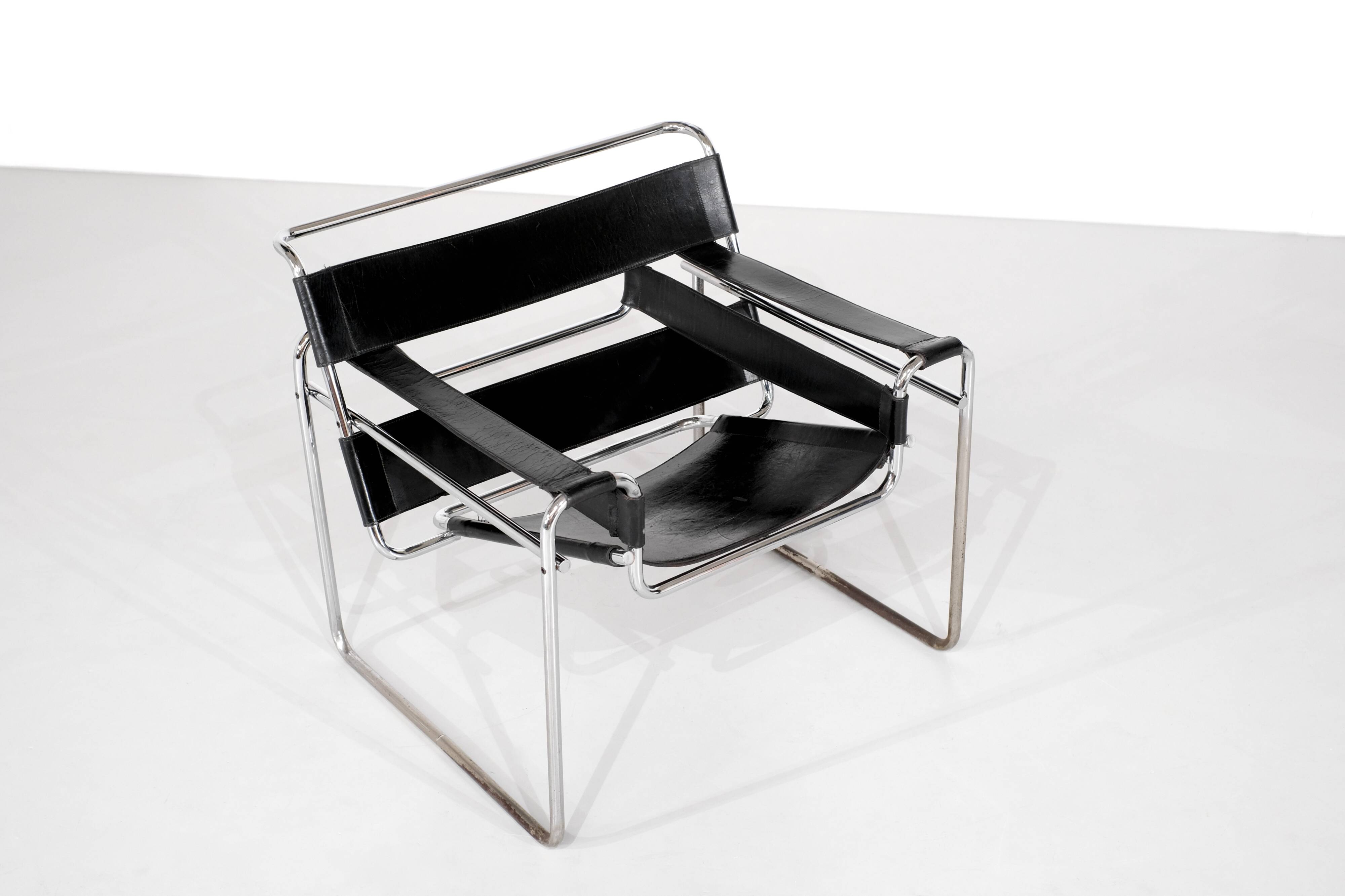 “B3 Wassily” armchair by Marcel Breuer for Gavina, Italy, 1925.