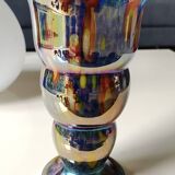 Boho chic iridescent/Iridescent vase. Millefiori. Wilhelm Kralik