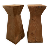 Table d'appoint bois brut