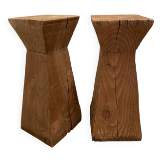 Table d'appoint bois brut