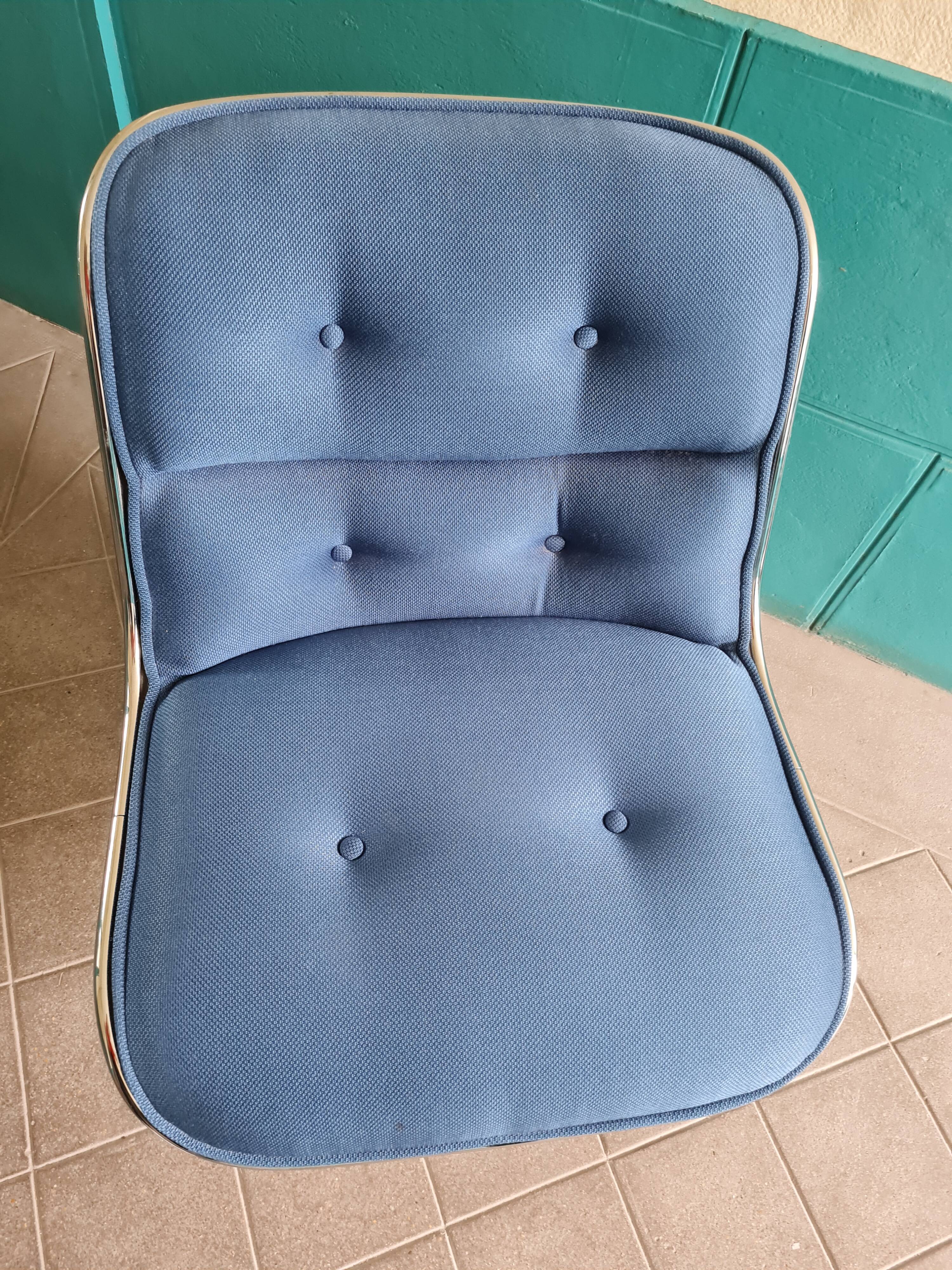 Blue Pollock Knoll armchair