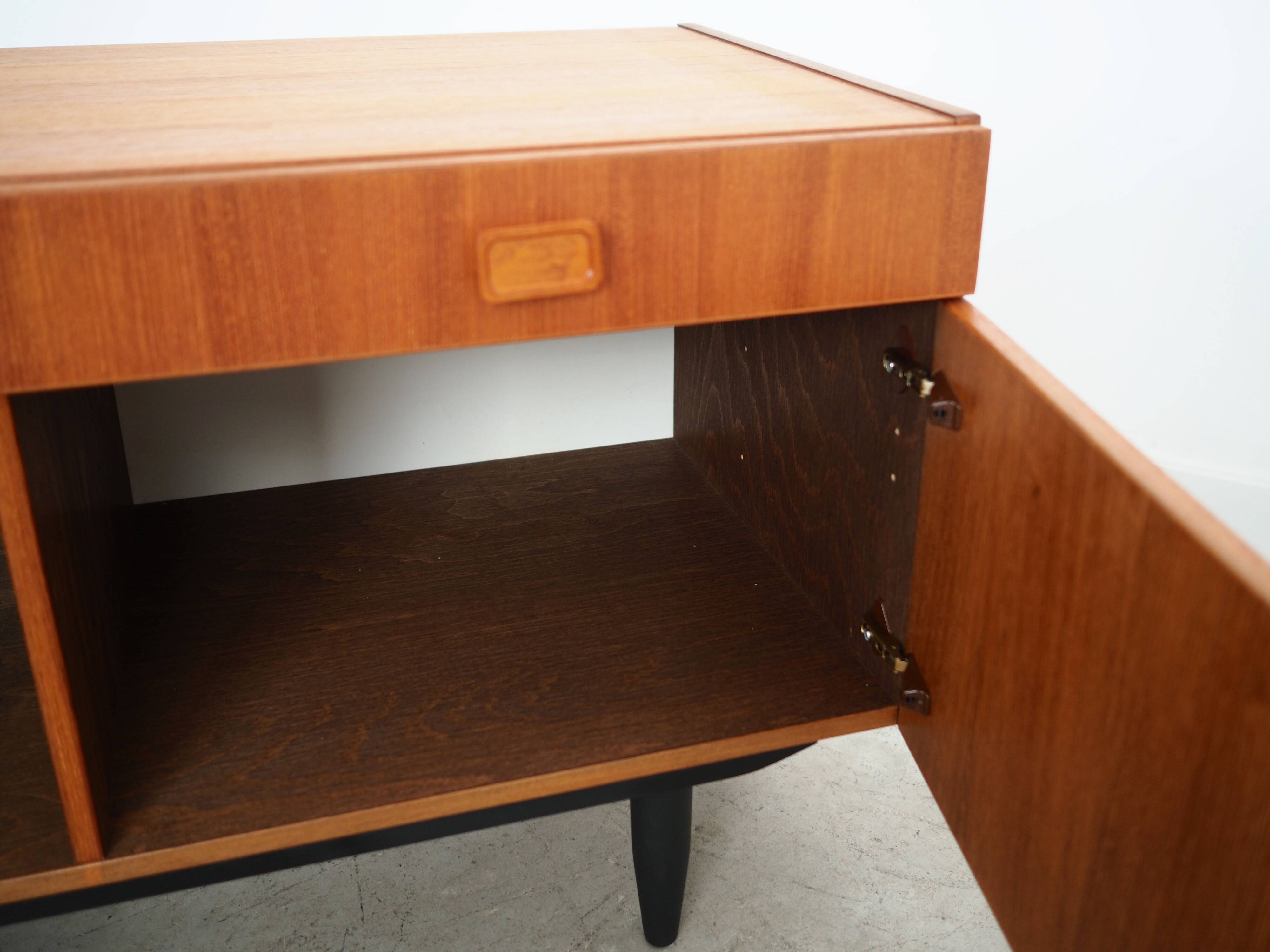 Teak cabinet, Danish design, 1970s, manufacturer: Denka