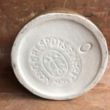 Old pitcher digoin + cove ceramic beige france vintage