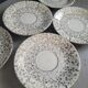 5 saucers Mayer Wiesau in Bavarian porcelain with a gold pattern.