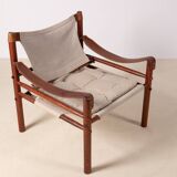 Arne Norell Sirocco Lounge Chair in Ash and Canvas, 1960s Sweden
