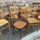 Set of 20 chairs bistro coffee wood curved vintage