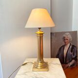 Brass column lamp neoclassical style 60s vintage