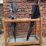 Porte-parapluie en bois vintage