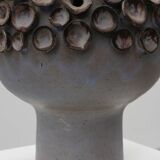 Sculpture « champignon » en céramique organique signée EL, Belgique, années 1960
