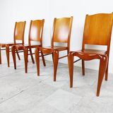 Set of 4 wood dining chairs by Philippe Starck 1989