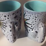 Mug sun fat lava vintage Vallauris