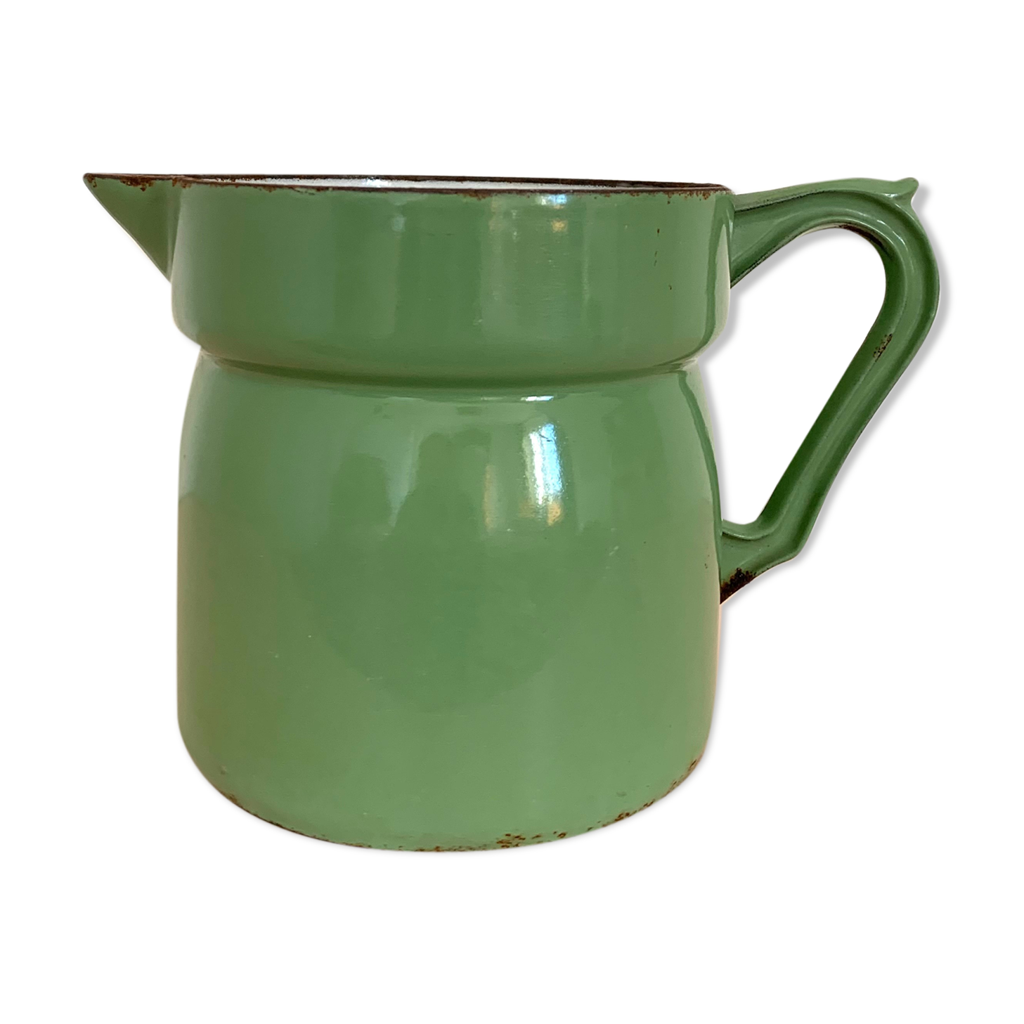 Enamelled cast iron pitcher 1950