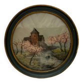 Old painting: framed watercolor