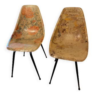 Pair of chairs La Cigogne