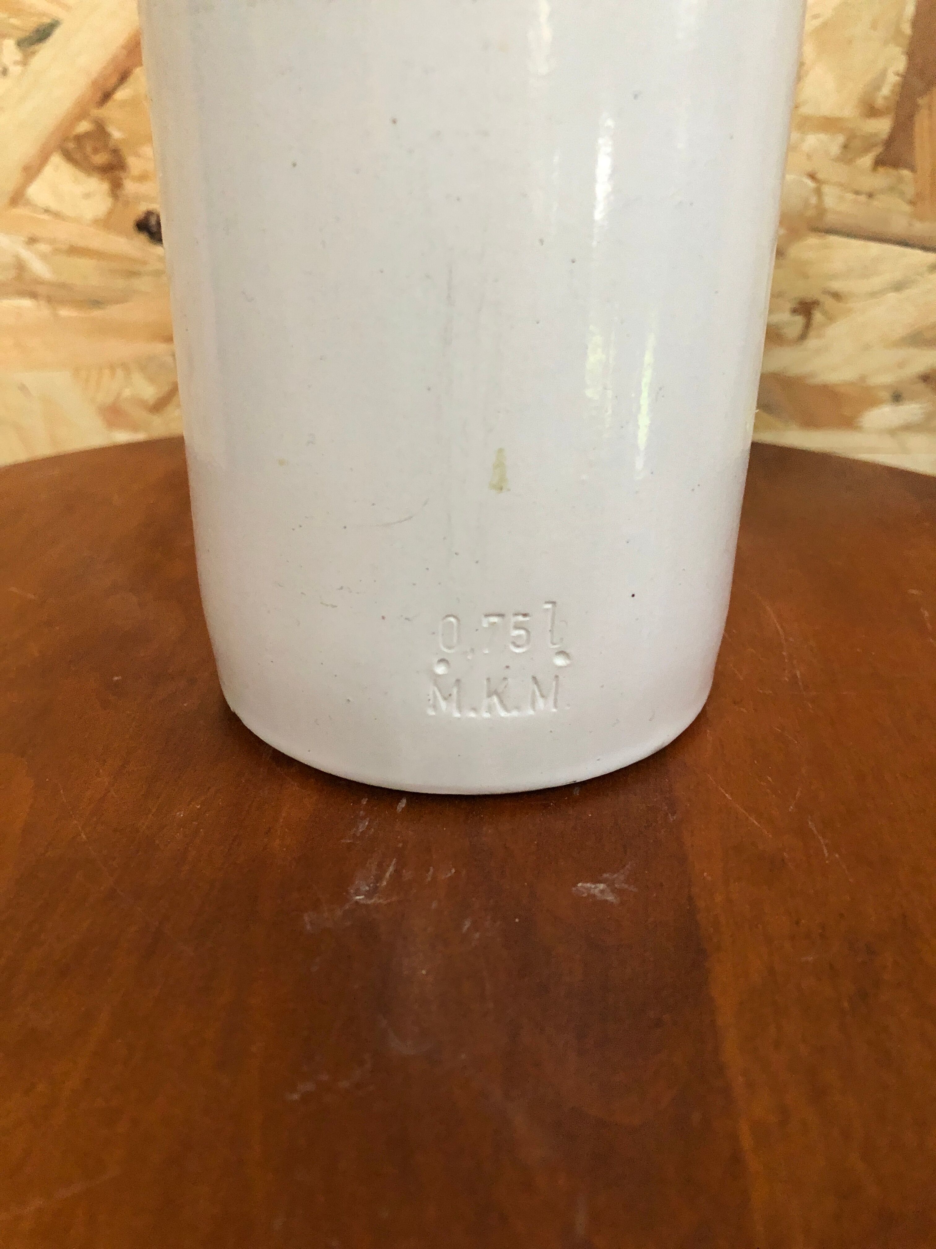 Paire anciennes bouteilles grès émaillé mkm 0,75l