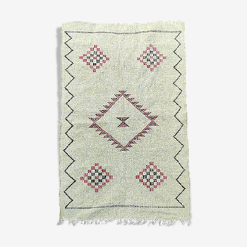 Moroccan berber carpet light khaki