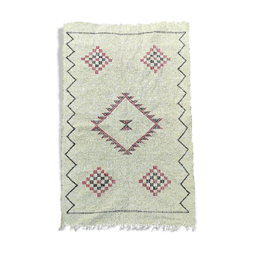 Light khaki Moroccan Berber rug