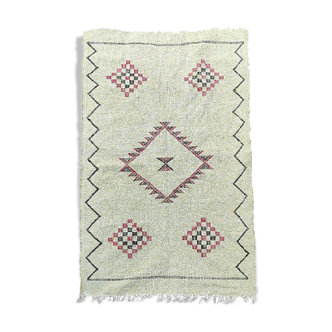 Moroccan berber carpet light khaki