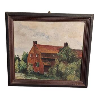French vintage oil painting, signed Deputy