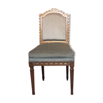 Blue velvet and gilding chair