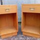 Pair of elm bedside tables