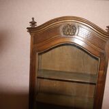 Beech display cabinet, 3 shelves, very good condition.