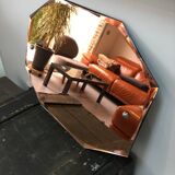 Art deco bevelled mirror  75x54cm