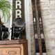 Paire de ski vintage en bois