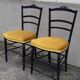Pair of blackened wood Napoleon III chairs