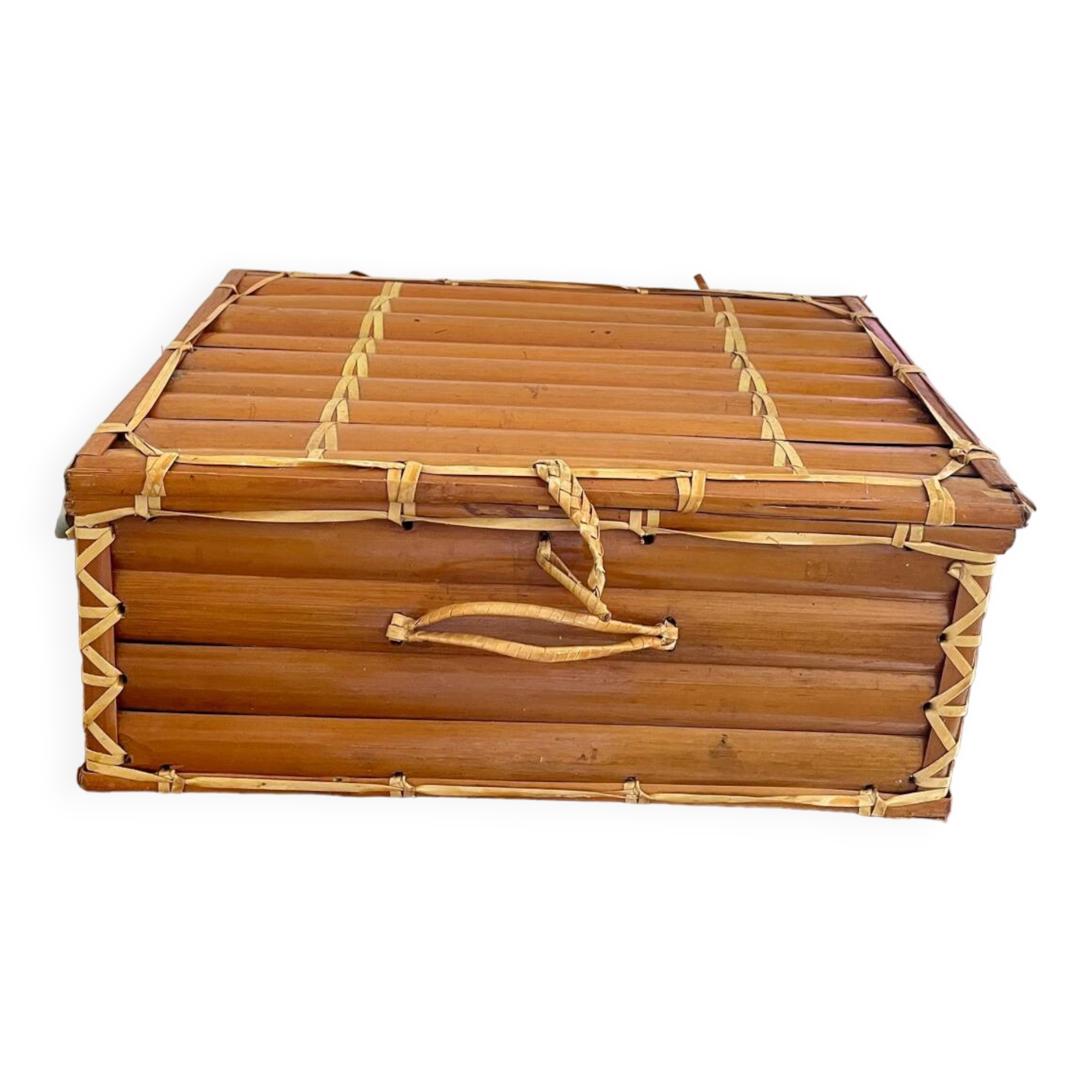 Vintage bamboo briefcase