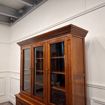 Classic English Eichholtz bookcase buffet cabinet
