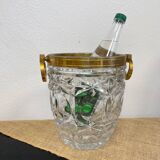 Crystal and brass champagne bucket