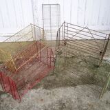 Metal display on wheels with 4 removable baskets 1960/70