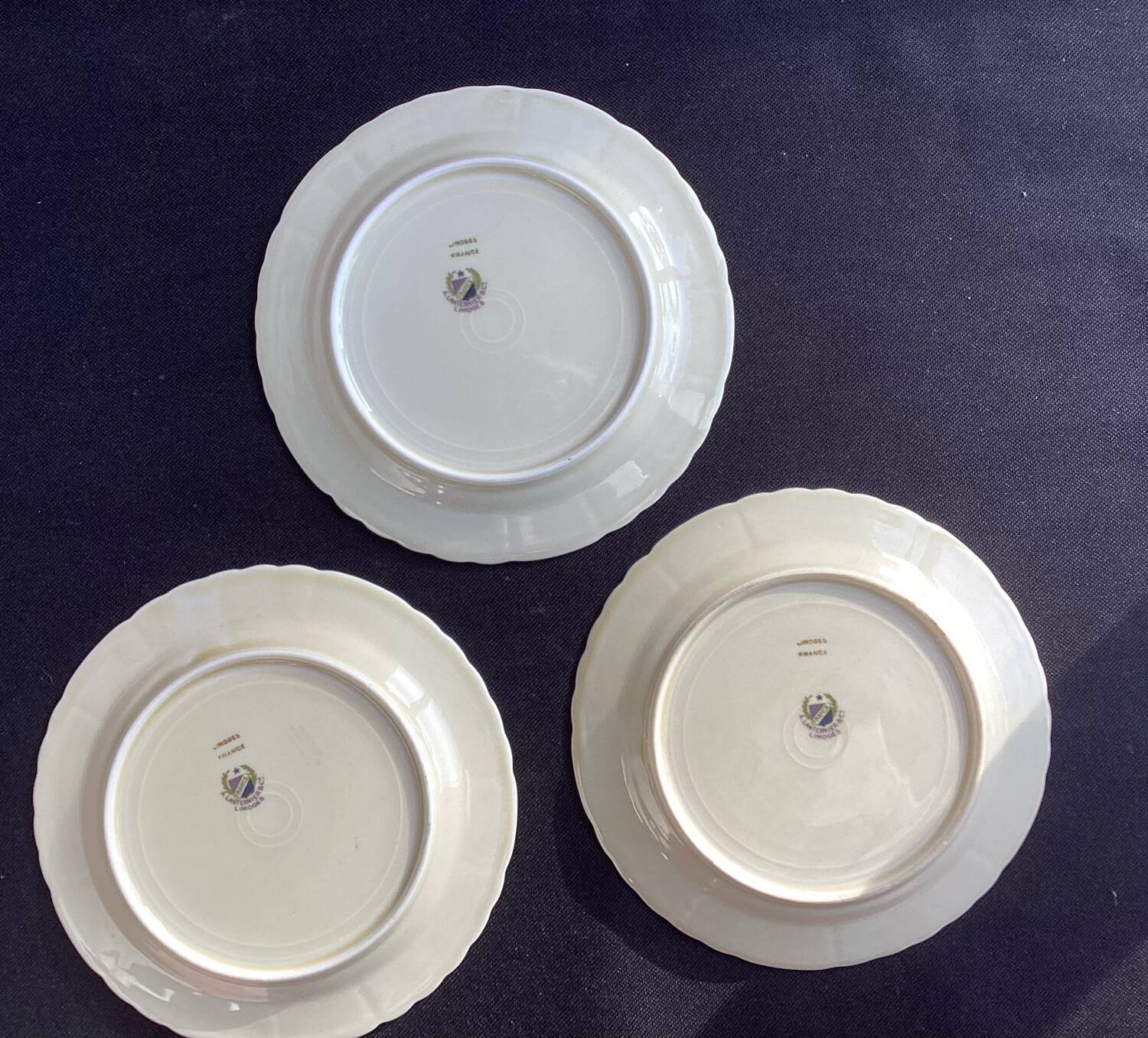 Old Limoges A.Lanternier porcelain plates