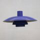 Blue Louis Poulsen PH 4/3 Pendant Lamp: 1970s Scandinavian Design