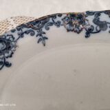 Christchurch New Zealand porcelain bowl with midnight blue decor and gold edging