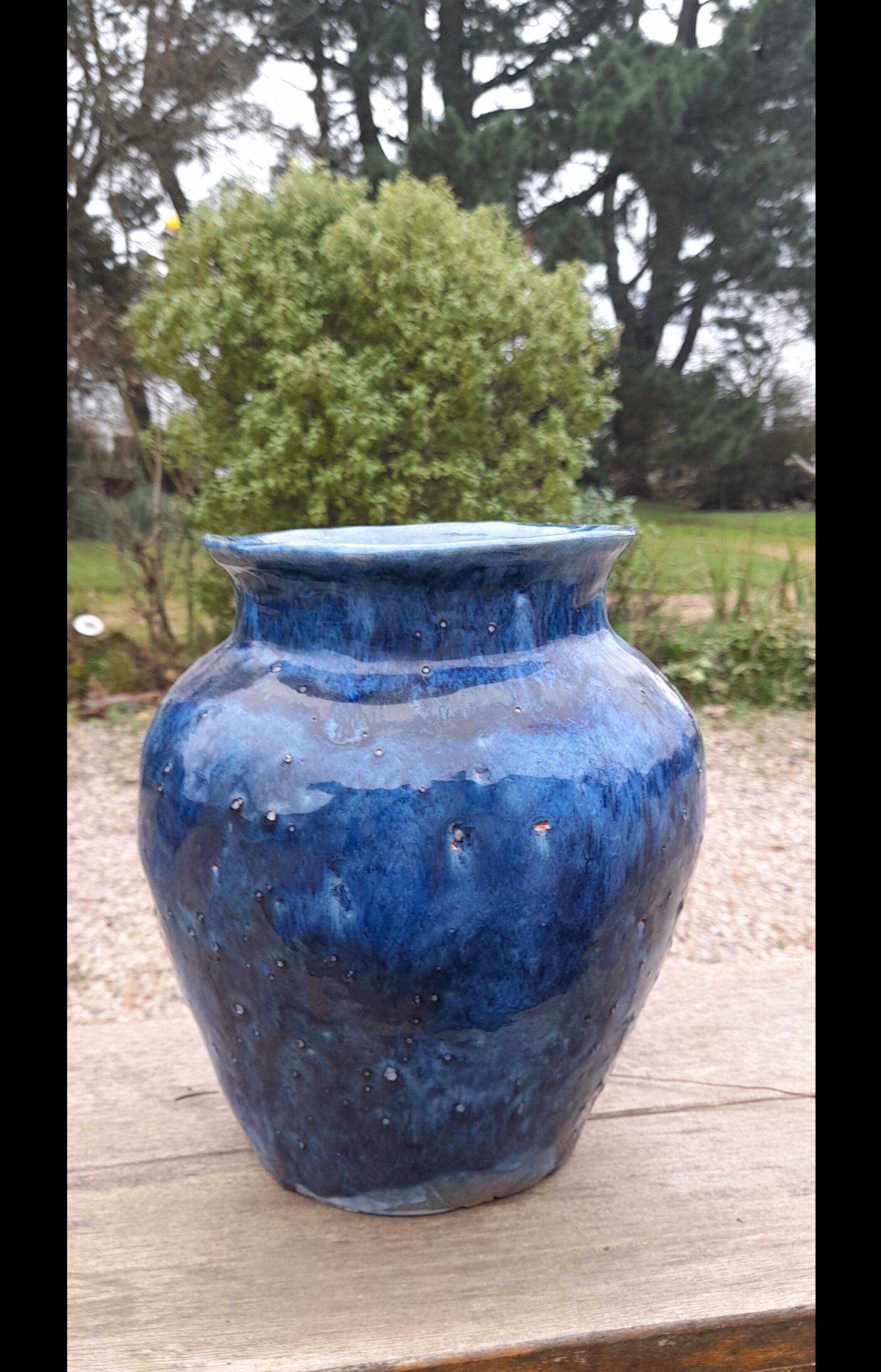 Glazed ceramic vase