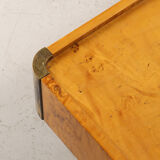 Coffee table in magnifying glass and brass