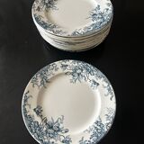 13 flat plates Terre de Fer Louis Graves