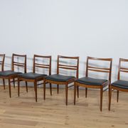 Chaises de salle à manger en teck du milieu du siècle, années 1960, ensemble de 6